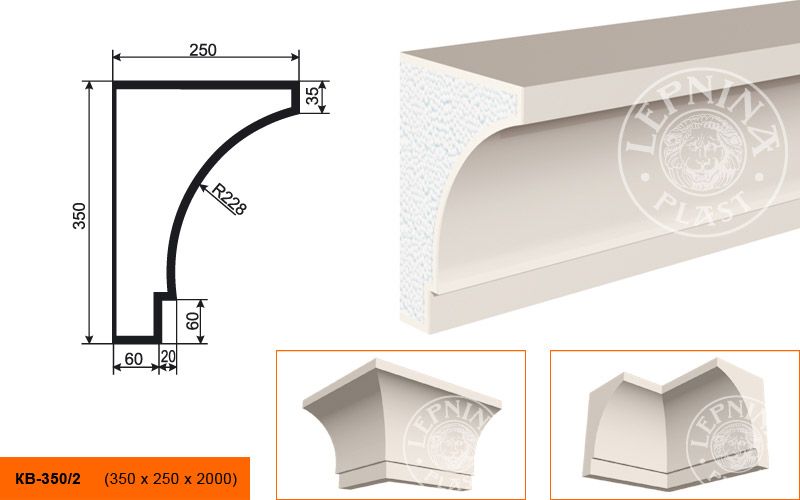 Карниз Lepninaplast КВ-350/2 фото 1