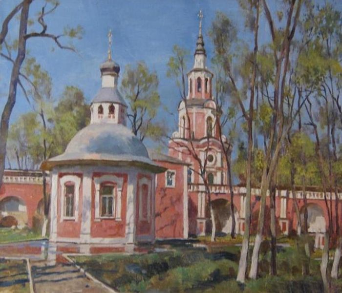Картина "Донской монастырь. Майское солнце" Владимир Лаповок