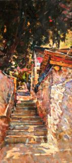 Картина "Лестница в Ялте" Петр Тютрин