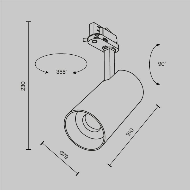 Трековый светильник Maytoni Focus Led 230V 30W IP20 2700-5000K TR197-3-30WCCT-M-B фото 10