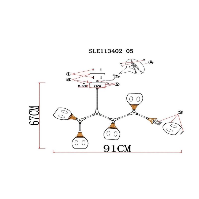 Светильник потолочный Evoluce CIOTOLLA SLE113402-05