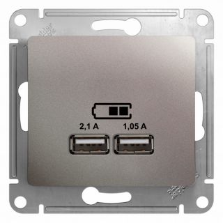 Розетка 2xUSB Systeme Electric GLOSSA  BD-1494609