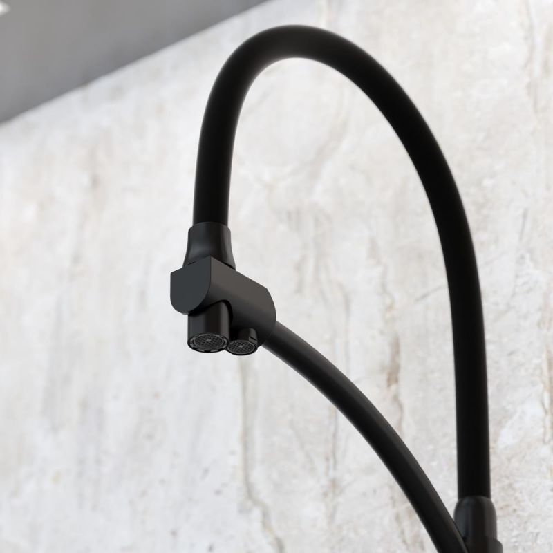 Смеситель для кухни SANCOS Eri SC4001MB, матовый черный фото 2