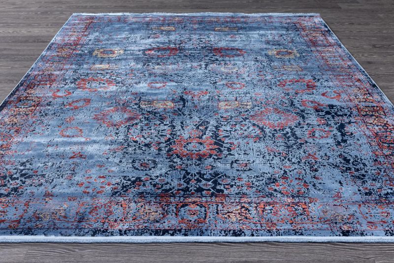 Турецкий ковер из вискозы и акрила Carpet «BELLA» 06489A-ULTRAMAR-LAC 120 x 180 см фото 3