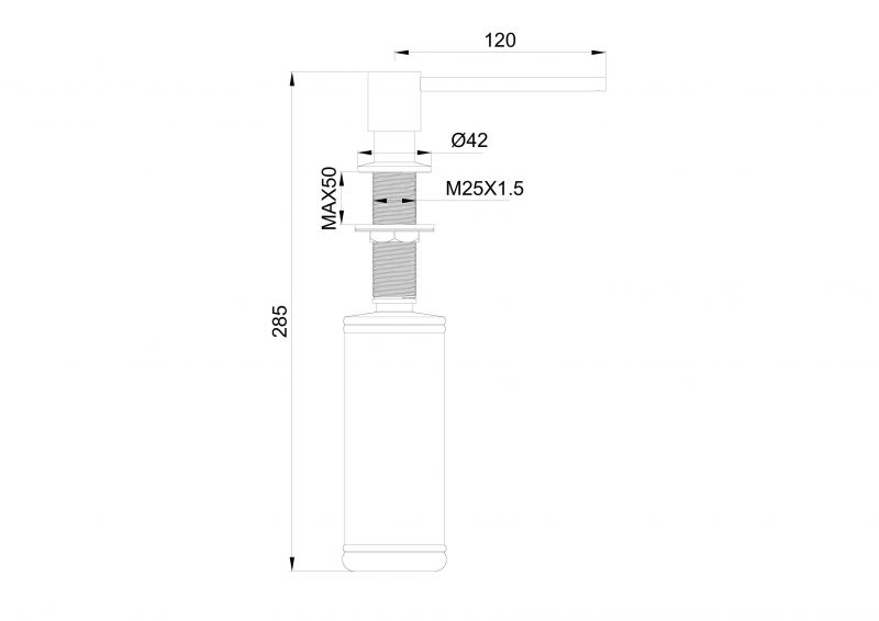 Дозатор мыла WONZON & WOGHAND WW-88SD02-MB Черный фото 2