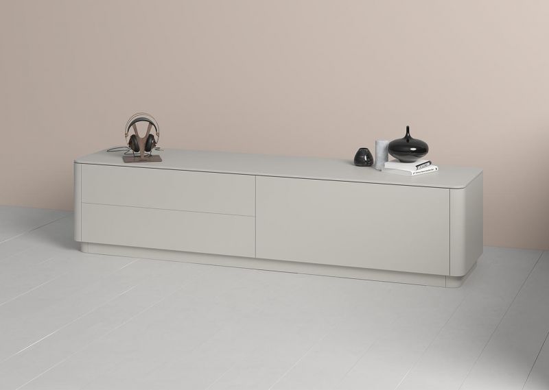 Тумба Ellipsefurniture Tammi под ТВ 2 ящика откидная дверь (серо-бежевый) TM010202130101 фото 4