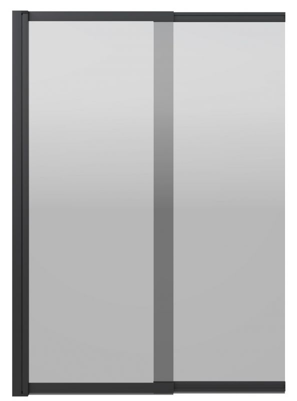 Шторка на ванну Berges RIVER S Slider Black 065018, 98 см, черный матовый/тонированное фото 1
