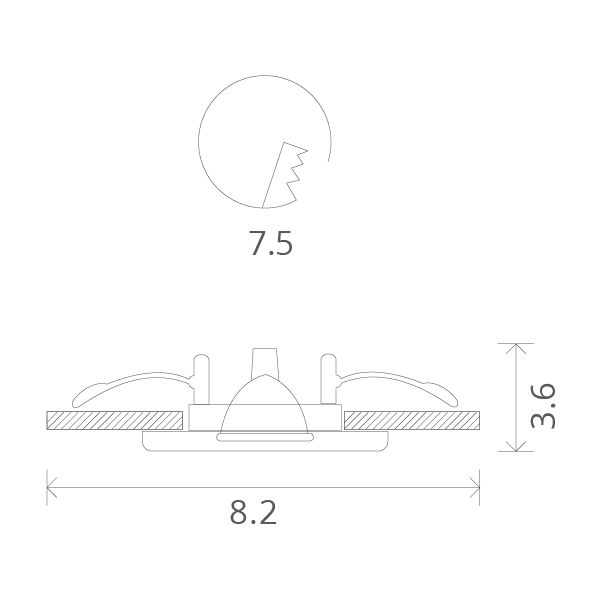 Встраиваемый светильник Arte Lamp aqua A5440PL-1CC