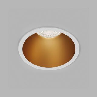 Встраиваемый светильник Denkirs IP 20, 10 Вт, GU5.3, LED, белый/золотой, пластик DK3026-WG