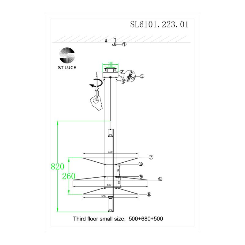 Люстра подвесная ST Luce Isola SL6101.223.01