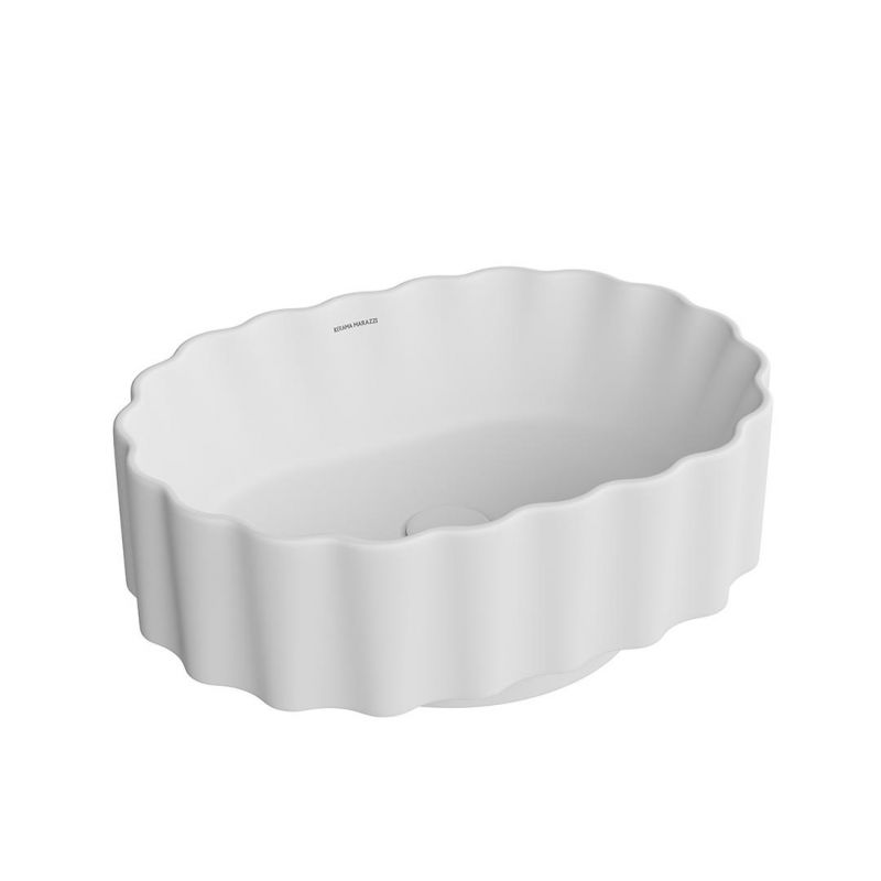 Раковина накладная Kerama Marazzi Artbasin Conchiglia 50 CC.wb.50\WHT.M, 53 см