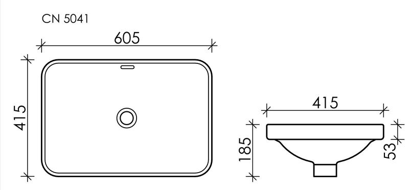 Умывальник встраиваемый Ceramica Nova Element CN5041 60,5 см фото 8