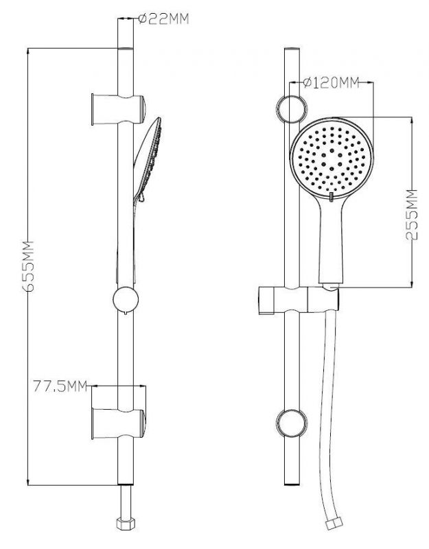 Душевой гарнитур ESKO SCS855Black