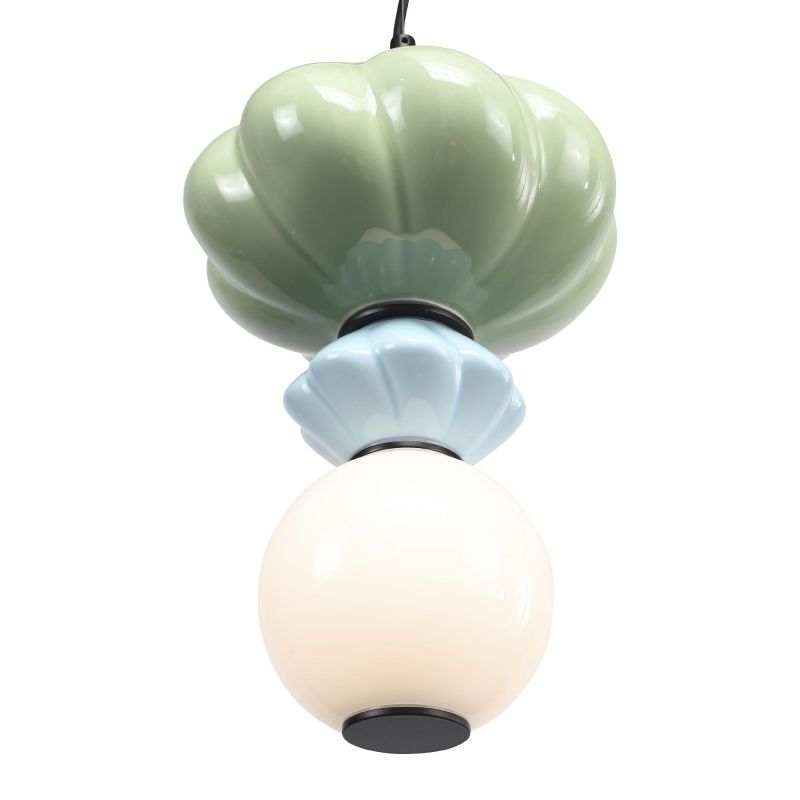 Светильник подвесной ST Luce FLORENTINI черный/зелёный, синий, опаловый LED 1*8W 3000K SL6134.403.01 фото 3