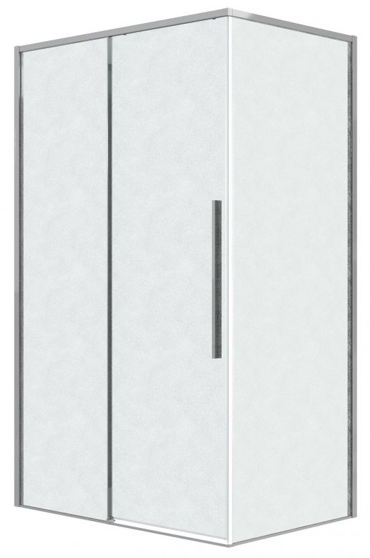 Душевой уголок Grossman Galaxy 120.K33.01.1210.10.02, 120х100 см, профиль хром, стекло шиншилла, L фото 1