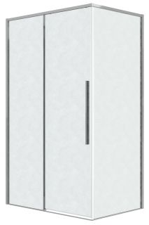 Душевой уголок Grossman Galaxy 120.K33.01.1210.10.02, 120х100 см, профиль хром, стекло шиншилла, L