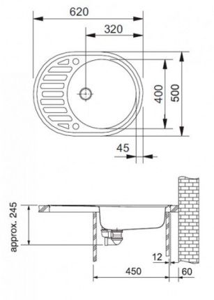 Мойка Franke Ronda 114.0192.507 Fragranit графит