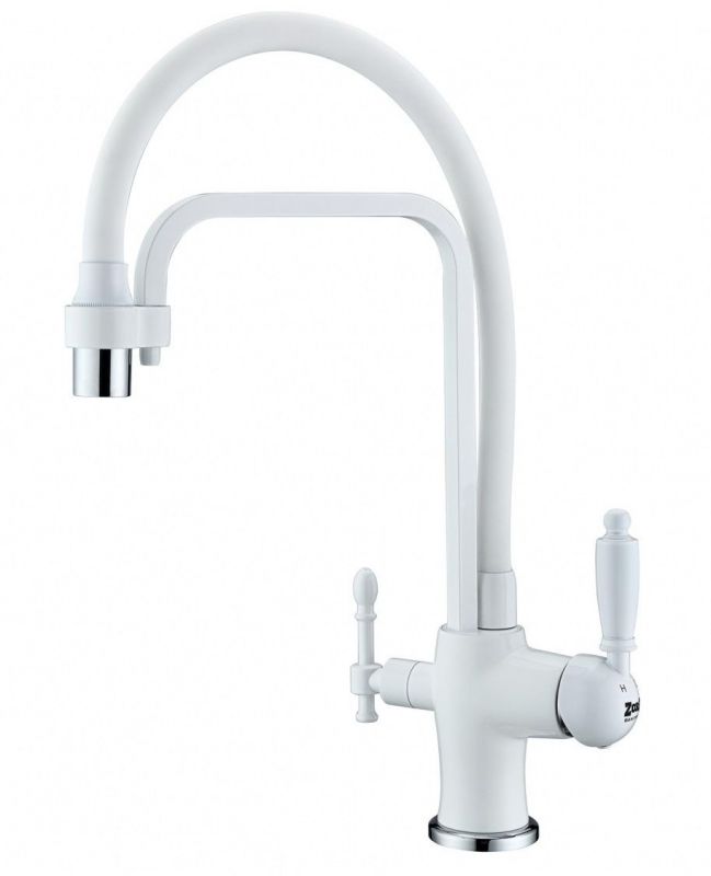 Смеситель для кухни Zorg ZR 342-8 YF WHITE фото 1