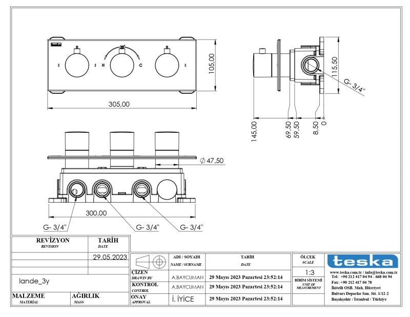 Душевая стойка Teska Lande T4000C хром фото 2