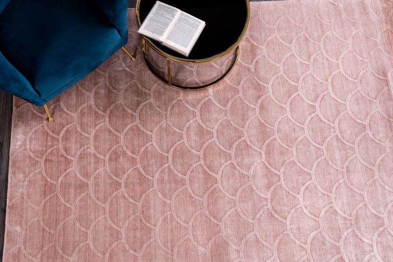 Индийский ковер из арт-шёлка и шерсти Carpet «JAZZ» 2019008-BABY PINK 243 x 336 см фото 4