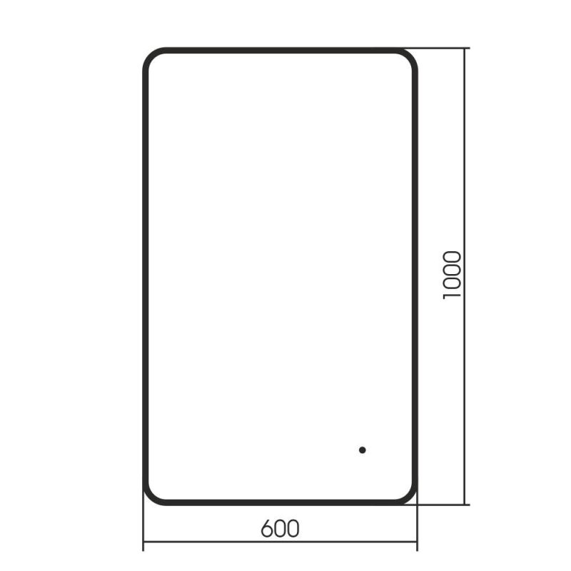 Зеркало ABBER See AG6102SCB, 60х100 см, с подсветкой