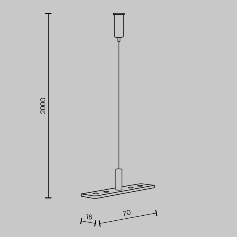 Тросовый подвес Maytoni Accessories for tracks Basity 2 шт. TRA172SW-R-1B