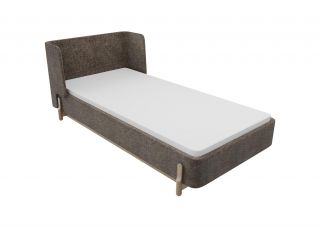 Кровать Ellipsefurniture Basic спальное место 90*200 см (коричневый, рогожка) BS010103010101