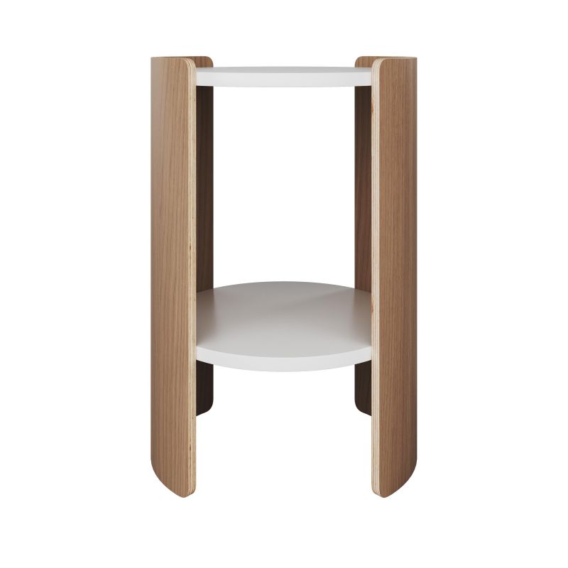 Столик Ellipsefurniture Lagom D 43 см высота 64 см (белый, натуральный дуб) LG010301570201 фото 2
