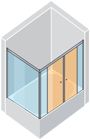Ограждение на ванну раздвижное Vegas Glass Z2V+ZVF 150x90 08 10, профиль хром, стекло матовое фото 2