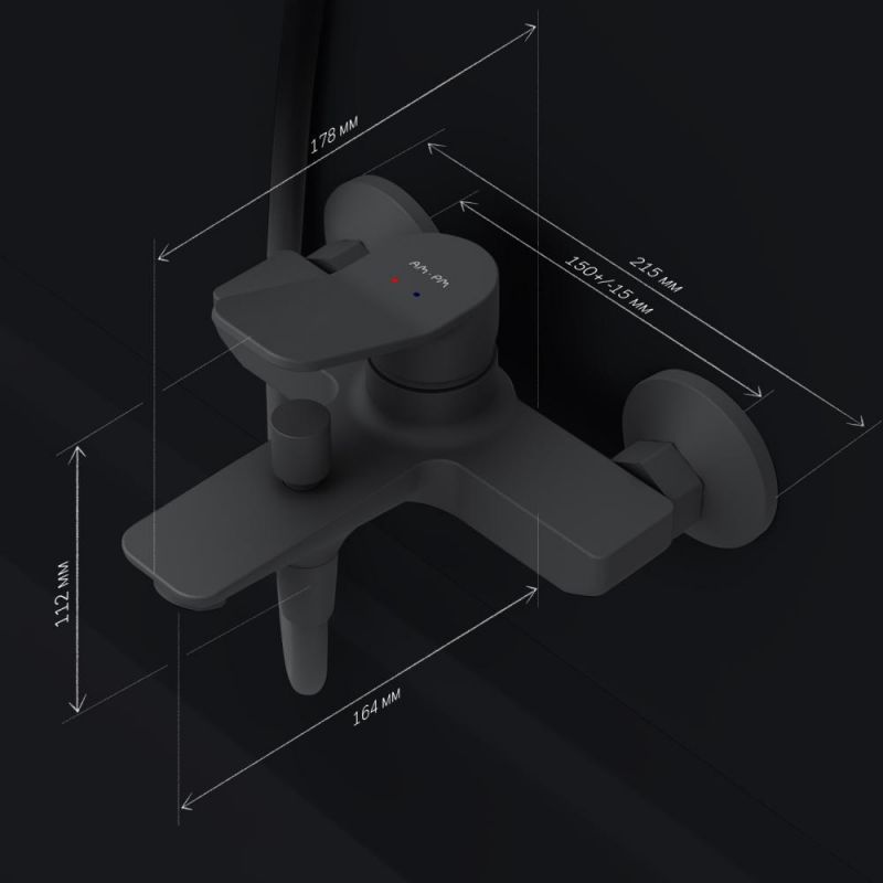 Смеситель для ванны и душа AM.PM X-Joy F85A10022 фото 9