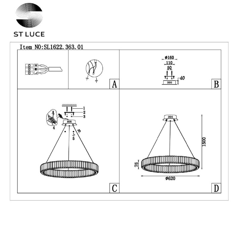 Люстра подвесная ST Luce Tivoli SL1622.363.01