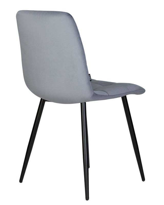 Обеденный стул Dobrin 005 DOBRIN CHILLY, цвет сиденья серо-голубой Holland 14, цвет основания черный