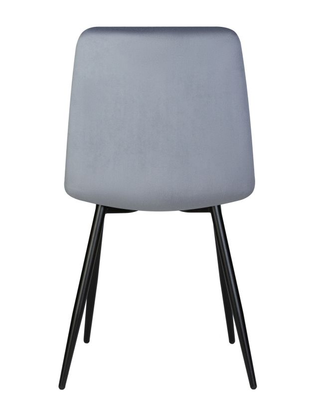 Обеденный стул Dobrin 005 DOBRIN CHILLY, цвет сиденья серо-голубой Holland 14, цвет основания черный