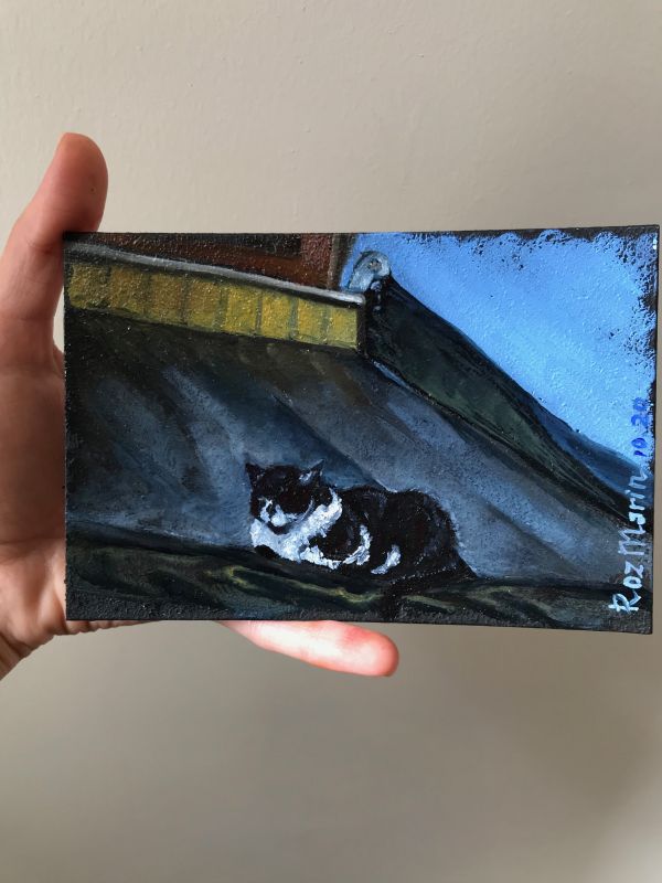Картина "CAT ON THE ROOF ISTANBUL" Марина Дерягина