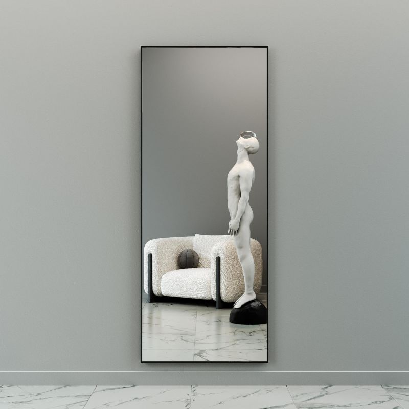 Напольно-настенное зеркало в раме GENGLASS HALFEO SLIM XL BD-2138123 чёрное фото 4