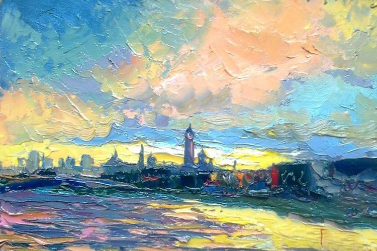 Картина "Вид с Москвы-реки. Солнечно" Головченко Алексей фото 1