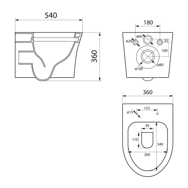 Унитаз Point Вега PN41711BM черный матовый, с микролифтом