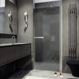 Душевая дверь на монопетле MaybahGlass MGD-457-5 80x198 см, профиль хром матовый, стекло тонированное