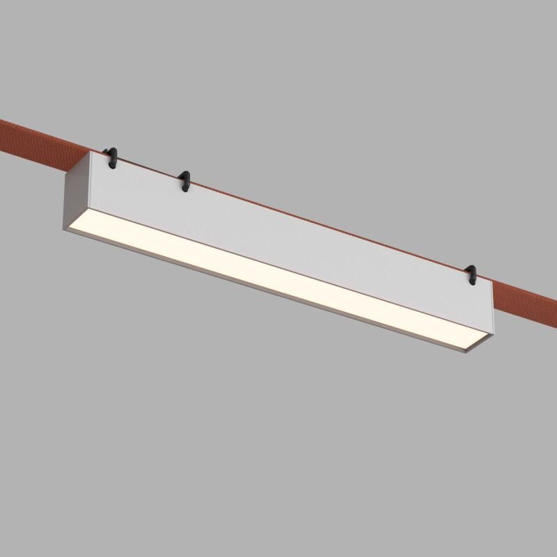 Cветильник  Denkirs Linear для трека-ремня Belty L323*W40*H45мм, 48V DC, 12W, RA90, 120°, 3000K, IP20, белый, алюминий DK5575-WH фото 1