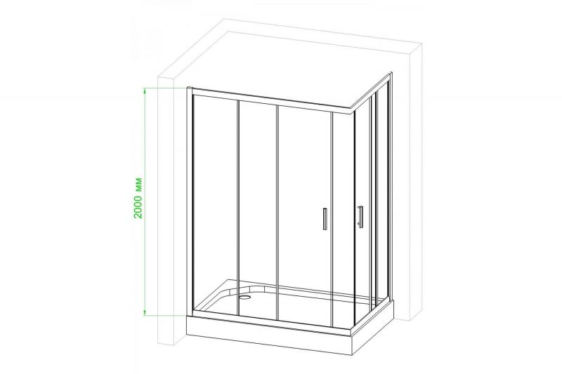 Душевой уголок Royal Bath HPD RBHPD-C-CH 80 профиль хром, стекло матовое фото 4