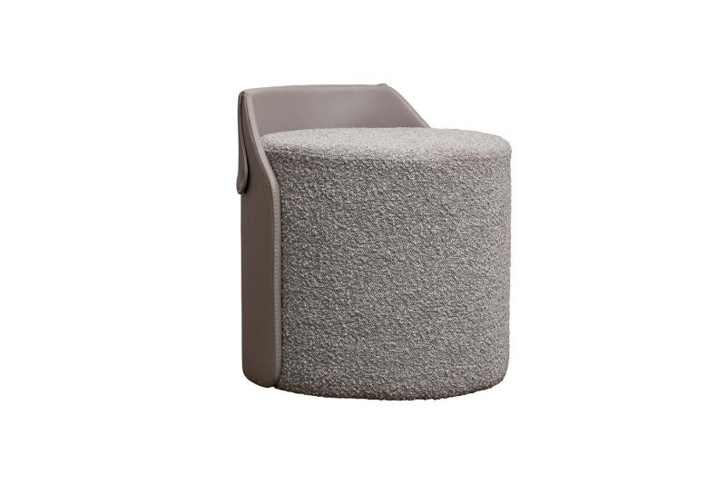 Пуф букле/искусственная кожа серый Garda Decor Bruno BD-3145229 фото 2
