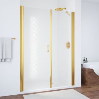 Душевая дверь Vegas Glass EP-F-2 145 09 R04 L, профиль золотой, стекло с узором