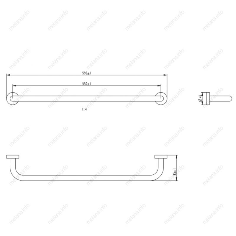 Штанга для полотенец Melana 866001 фото 2