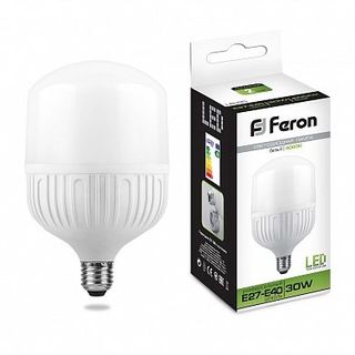 Лампа светодиодная Feron 30W 230V E27-Е40 4000K T80, LB-65 25818