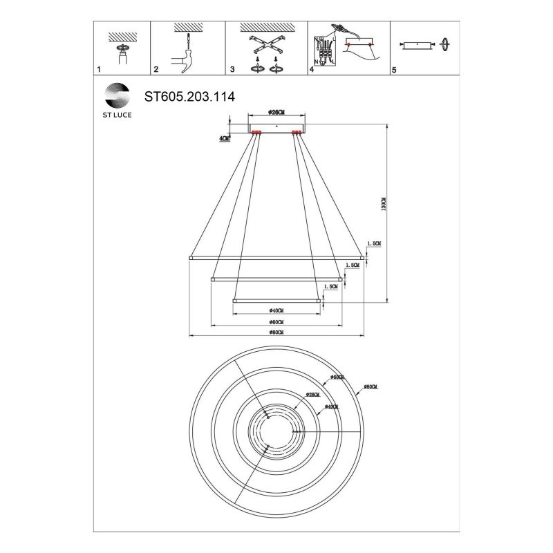 Cветильник подвесной  SMART ST Luce  ST605.203.114