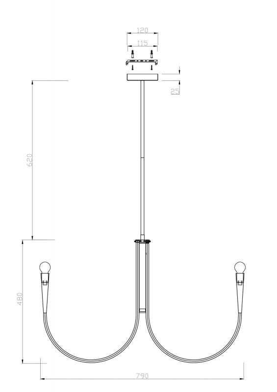 Подвесной светильник Freya Branches  FR5253PL-08N