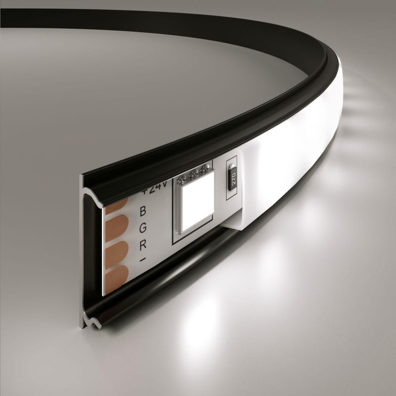 Гибкий алюминиевый профиль Elektrostandard черный/белый для светодиодной ленты LL-2-ALP012 фото 3