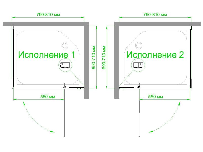 Душевой уголок Royal Bath RB HPVD-T, 80х70 см