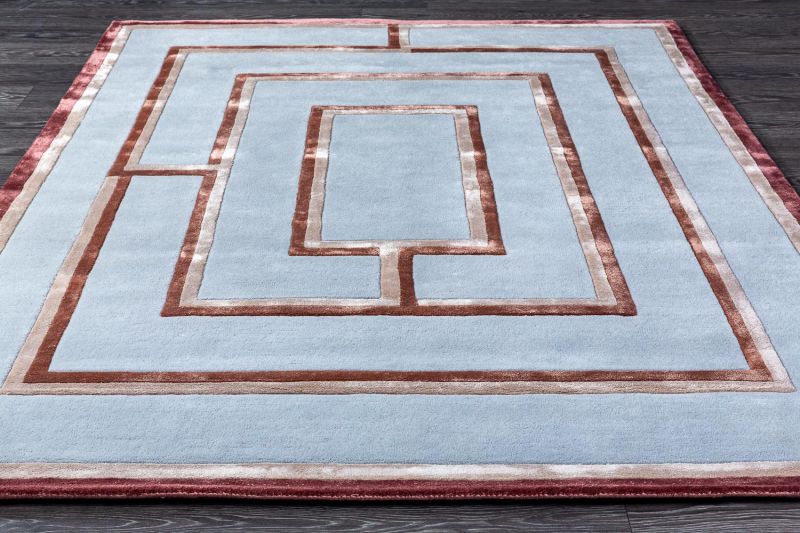 Индийский ковер из шерсти, арт-шёлка и хлопка Carpet «GEOMETRIC» G6-COLOR1 200 x 290 см фото 3
