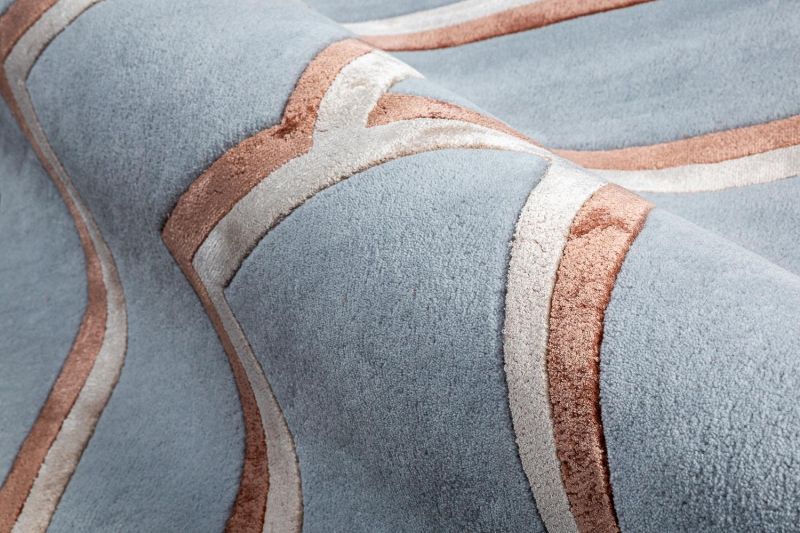 Индийский ковер из шерсти, арт-шёлка и хлопка Carpet «GEOMETRIC» G6-COLOR1 200 x 290 см фото 4